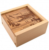 Коробка подарочная деревянная на 2 шт. блесен